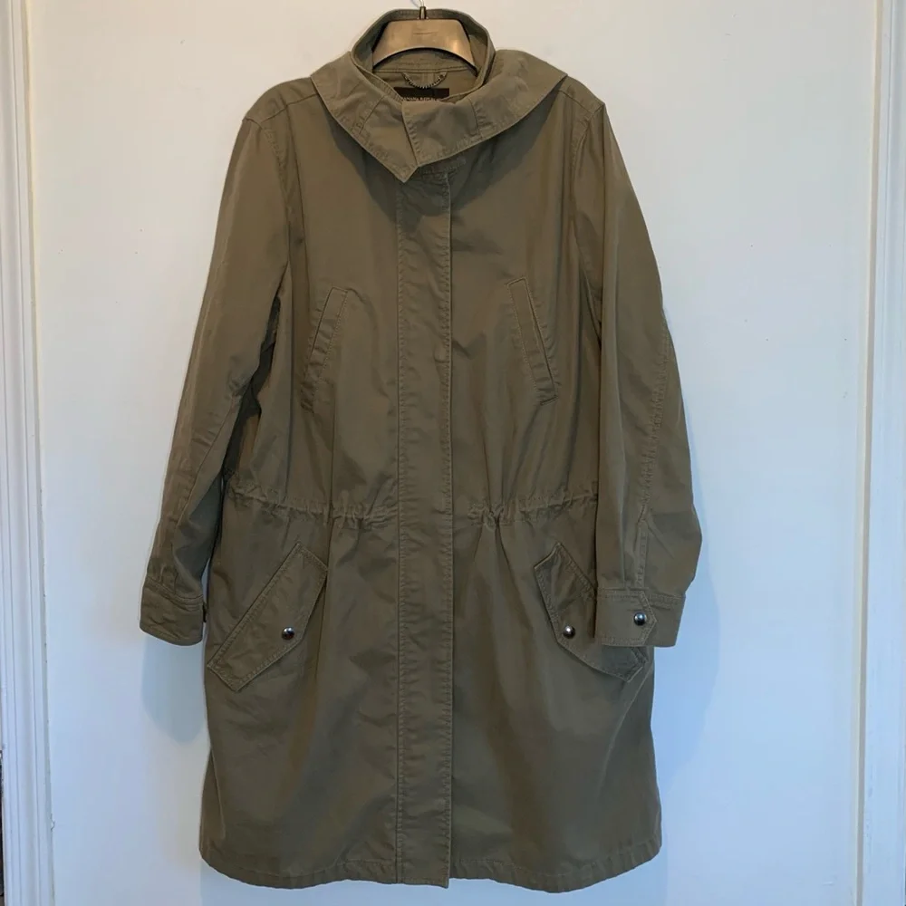 Banana Republic Oversized Military Parka Barn Jacket Large - Picture 4 of 12